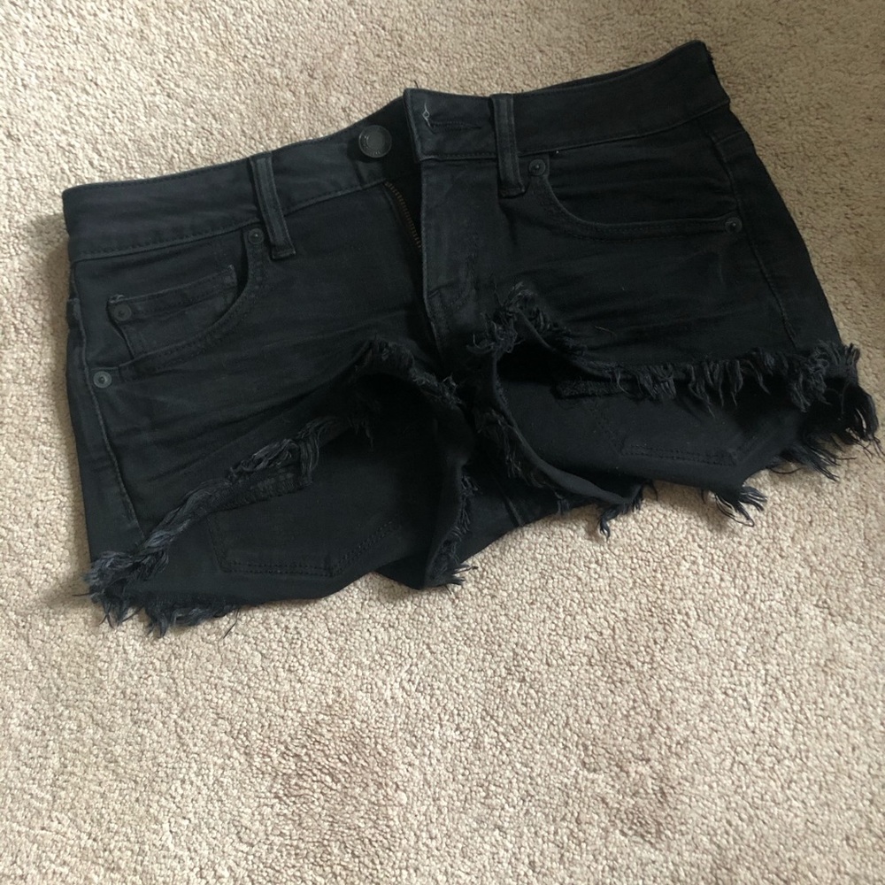 American Eagle Black Denim Shorts